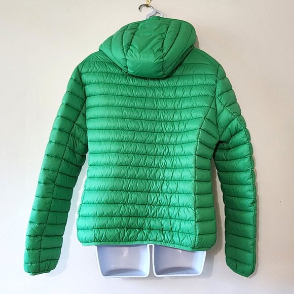 Save The Duck Women's SZ 5/XXL Neon Green Long Sleeve Lightweight Puffer Jacket - Picture 8 of 14